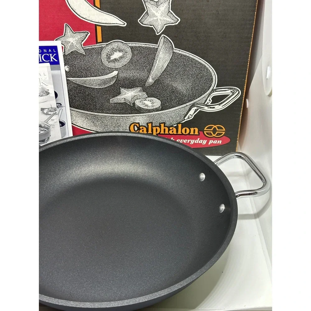 VTG Calphalon Everyday Pan Gray 12 Inch Nonstick Hard Anodized Skillet 1382 New